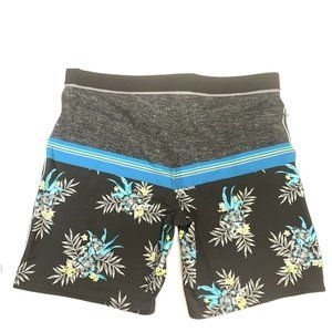 Burnside Mens Size 38 Blue Gray Charcoal Board Summer Surf Bermuda Swim Shorts